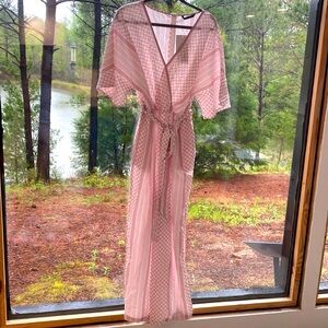 NWT BloomChic “JENNIFER” light mauve pink white summer jumpsuit romper 1x